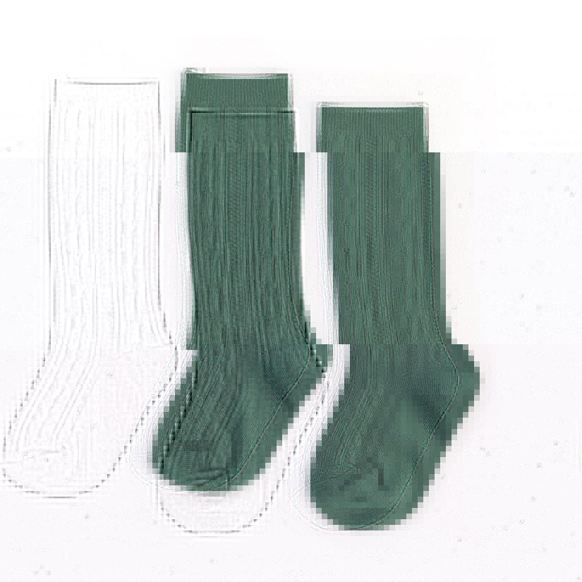 Spruce Cable Knit Knee Highs Socks